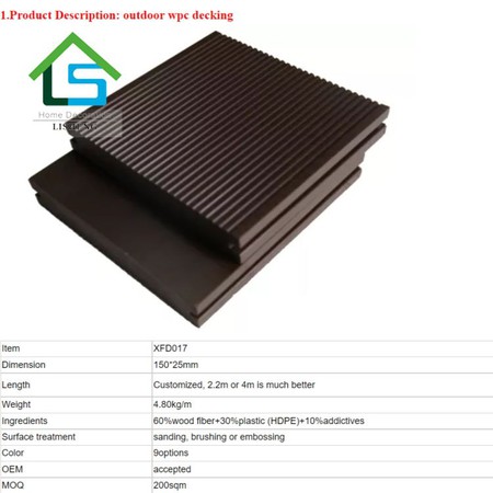 Outdoor WPC Solid Decking Flooring
